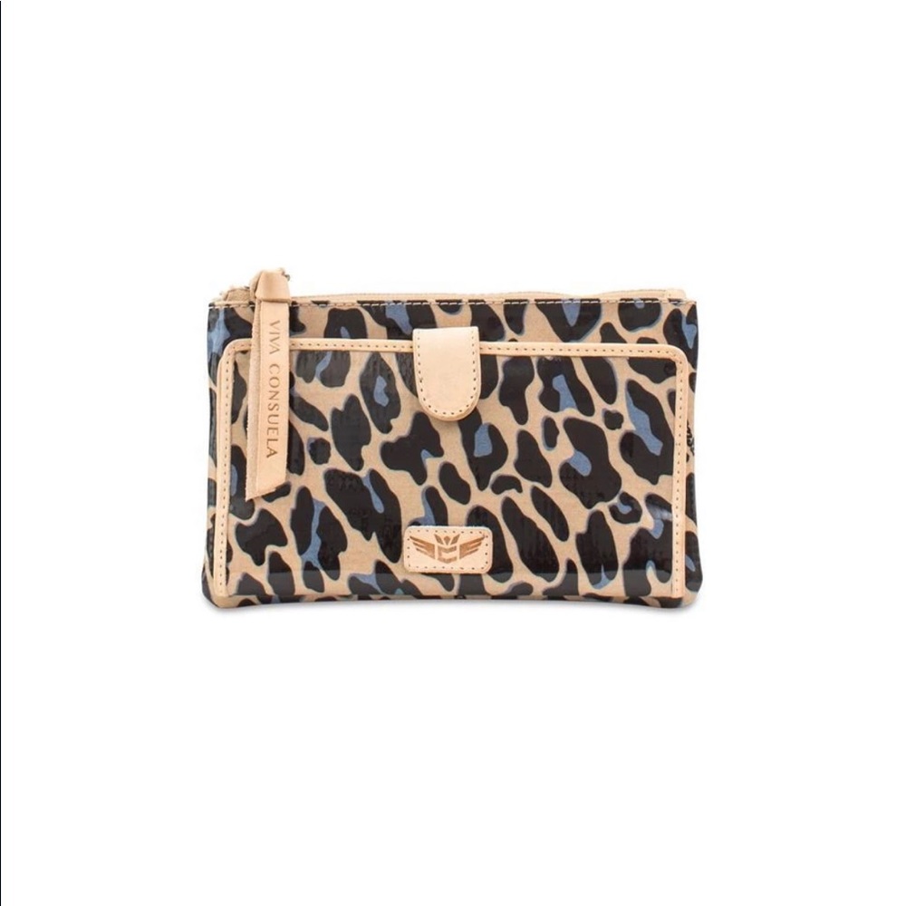 Consuela blue jag slim wallet